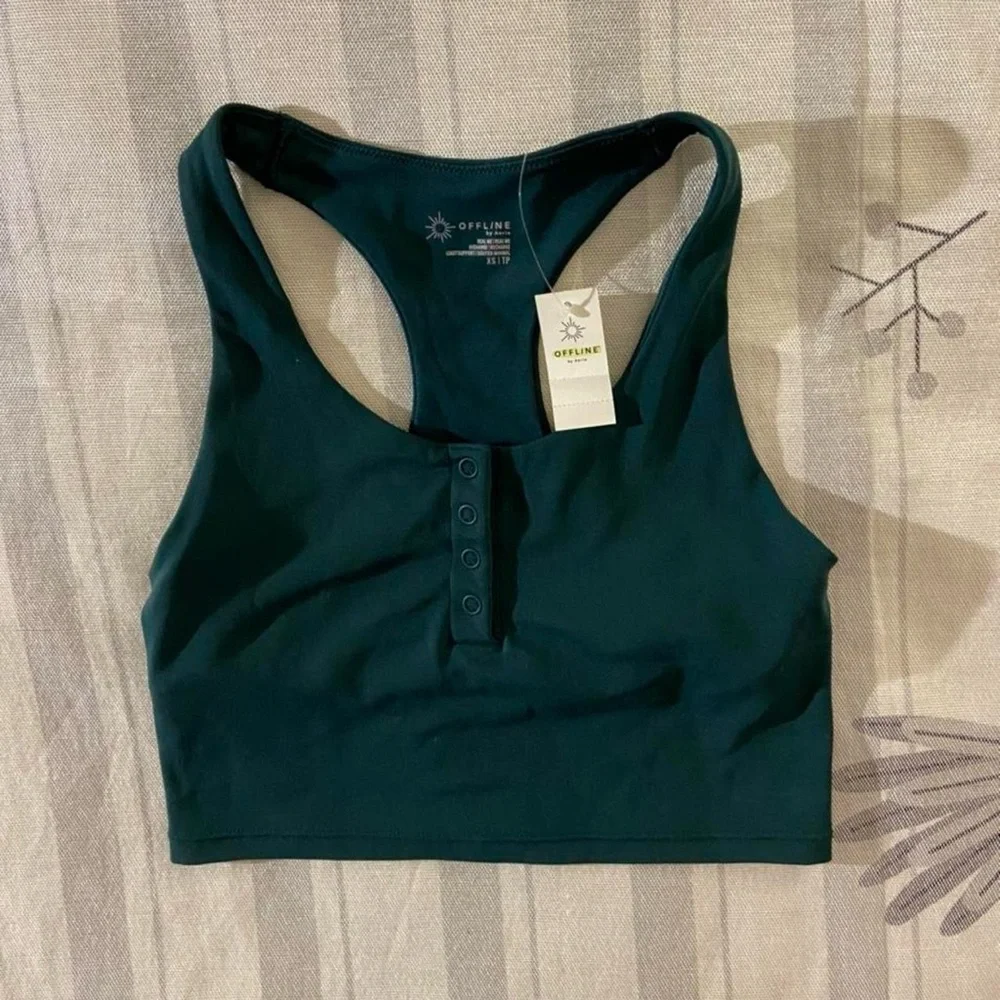 OFFLINE by Aerie Henley Longline Sports Bra - Picture 1 of 5